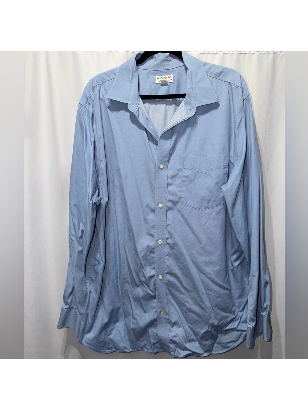 Men's Light Blue Dress casual button up long sleeve shirt